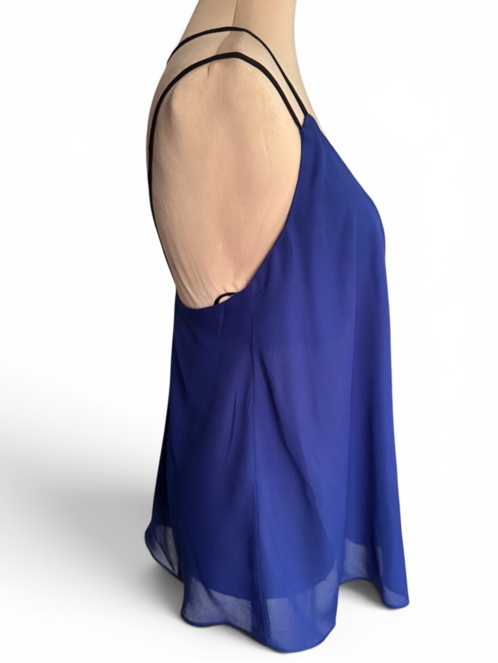 TOBI Royal Blue Racerback Chiffon Tank Top Size S NWT - Picture 3 of 6